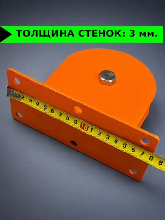 Блок монтажный с площадкой СПЕЦДЕТАЛЬ БМП-120 ролик металлический под трос 120х15 мм с подшипником на площадке