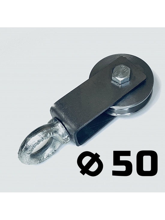 Такелажный блок-ролик с подшипником ф50 для подъема грузов до 135 кг/ BLOK-50