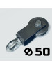 Такелажный блок-ролик с подшипником ф50 для подъема грузов до 135 кг/ BLOK-50