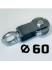 Такелажный блок ф60 для подъема грузов до 315 кг BLOK-60 шкив-ролик с подшипником и канавкой 15 мм, с рым-болтом